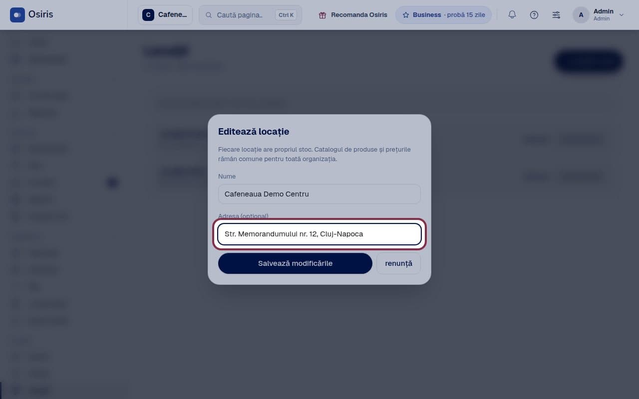Captură din lecția video „Configurează-ți localul”